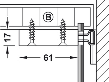Cabinet Hanger 2-Way SF UH 150kg Plastic Wht - view 3