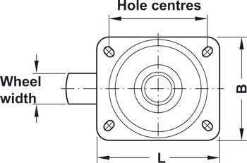 D80mm Castor Swivel without Brake Plastic Galvanised - view 5