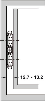 6026 BB Drawer Runner 2-Way Sgl 100kg 550mm Bright Zinc Plated - view 3