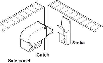 Automatic Spring Catch for Screw Fixing Mini-Latch Nickel plated - view 2