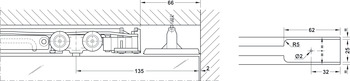 Soft Close for Sliding Interior Glass Doors Hawa-Porta 100 GW Top hung system 1 piece per panel