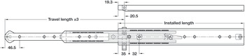 5343 InLock Drawer Runner Full 100kg 500mm SZP - view 2
