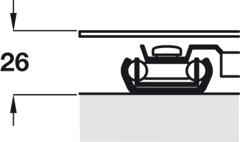 Extending Television Turntable Single Extension Load Capacity 70 kg 360° turntable range Installation length 377 mm extension length 207 mm - view 2
