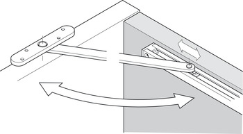 Door Holder Overhead for Outward Opening Doors Steel and Plastic Silver - view 2
