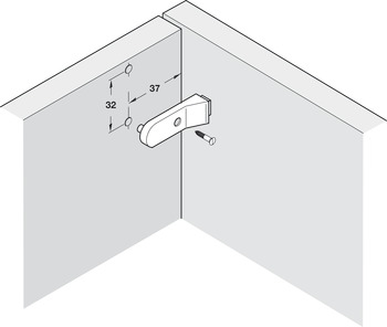 Door Stop w 1 Dowel Plastic/PVC White 100pcs - view 2