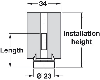 Plinth Adj Fit Screw 35mm 55x34x35mm - view 3