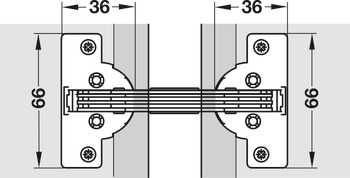 Mitred Hinge for 45° Mitred Applications Steel and zinc alloy Screw fixing - view 5