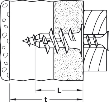 Plasterboard GK Fischer Dowel To suit screw size Ø 4 - 5 mm - view 3
