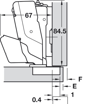 Tiomos Tipmatic 160D Hinge Clk wo SC Hos - view 2