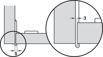 Exposed Axle Hinge Arm 180° Single Pivot Screw Fixing Aximat 300 Hinge arm - view 5