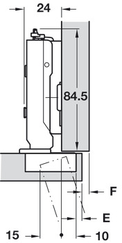 please look With soft close dowel fixing cup 45/9.5 nickel plated - view 2