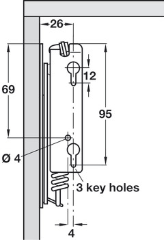 Swing Up Flap 90D Hinges Spr Both 2x180N - view 3