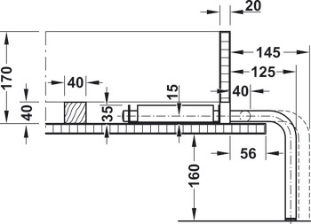 Folding Feet Foldaway Bed Fittings Steel Anthracite RAL 9011 finish - view 4