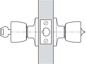 Entrance Lock Knob Set 70mm Steel SB - view 4