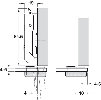 Tiomos 95D Glass Dr Hinge 26 Clk FO Hos - view 2