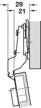 Nexis 100D Hinge Clk HO/TO Sprung Hos - view 2