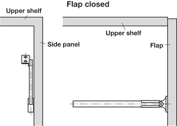Lid Stay with Automatic Lock for Wooden Flaps Arretop Without braking effect Length 200 mm - view 4
