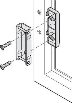 Adapter for Flaps with 20 mm Aluminium Frame Zinc Alloy For Free Fold Nickel plated - view 3