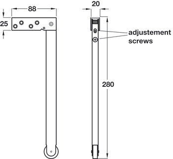 Door Co-ordinator for Outward Opening External Doors Stainless Steel Brushed - view 3