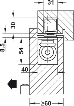 Door Closer With electromechanical hold open function With guide rail silver coloured - view 4
