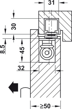 Door Closer Concealed Overhead Electromechanical Body Size 2-4 Single action E-guide Silver - view 4