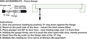 Door Force Gauge to Test if Self Closing Door is DDA Compliant Steel Satin chrome - view 2