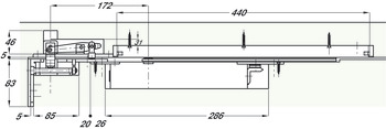 Door Closer Concealed Overhead Double Action Geze Boxer Without hold open fire rated silver - view 2