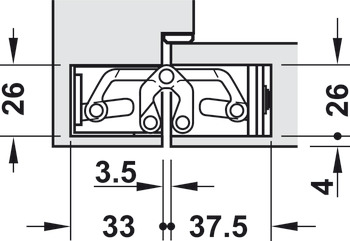 Tectus TE526 3D 180D Hinge 304 SSS - view 3