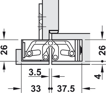 Tectus TE526 3D 180D Hinge 304 SSS - view 4