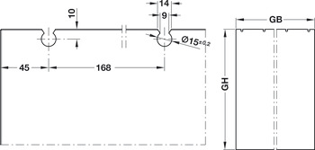 Fitting Set for Sliding Glass Interior Doors Hawa-Junior 40/GL Top hung system For 1 door - view 4