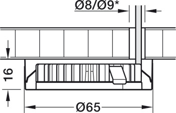 Bezel for Surface Mounting Loox LED 2025/2026 Round Anthracite - view 4