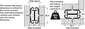 0330 BB Side Drawer Runner Full 50kg 300mm HGSS - view 4