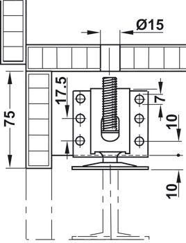 Partition Adj w Bracket 200kg Galvanised Steel - view 3