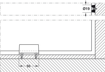 Fitting Set for Sliding Glass Interior Doors Hawa-Junior 80/GS Top hung system For 1 door - view 5