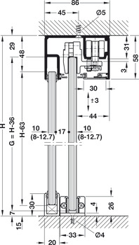 Hawa Porta 100GW Fitting/Clamp Shoe Set - view 5