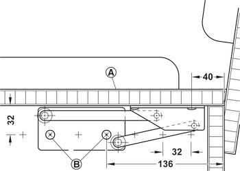 Bench Seat Hinge Steel Blue Zinc Glv - view 5