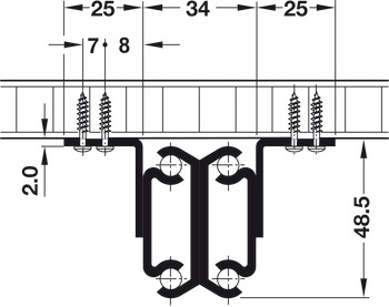 Extending Table Runners Asynchronous for Tables without Frame Installation length 740 mm - view 5