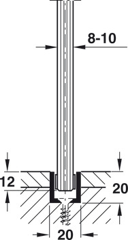 Fitting Set for Sliding Glass Interior Doors Hawa-Junior 80/GS Top hung system For 1 door - view 3