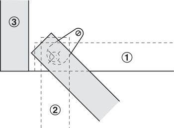 Pivot Hinge 140° Without Stop For flush mounted doors White - view 3