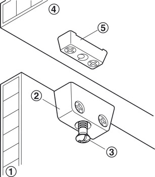 Clip Cabinet Conn Top Element Wht - view 5