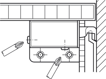 Cabinet Hanger SF LH upto 104kg 2pc SNP - view 5