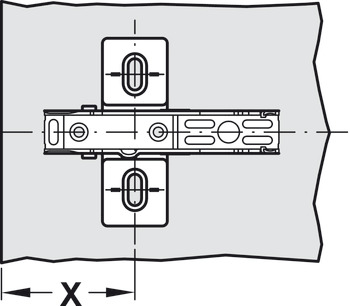 Concealed Cup Hinge 110° for 45° Angle Click on Arm Tiomos Screw fixing cup 45/9.5 with soft close - view 3