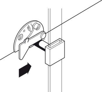 Drawer Catch Nickel Plated Steel Left hand - view 3