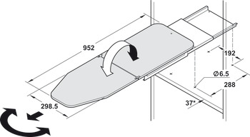 Ironfix Lateral Ironing Board Aluminium - view 5