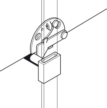 Drawer Catch Nickel Plated Steel Left hand - view 4
