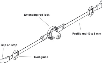 Symo3000 Ext Rod Lockcase LH NP - view 4