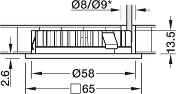 Bezel Recess Mounting for Loox LED 2025 and Loox5 LED 2091/2092/3091/3092 Square Black - view 5