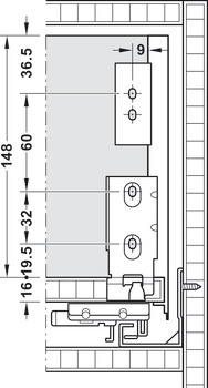 Drawer Sides 175 mm High Häfele Matrix Box Slim A Length 500 mm white - view 3