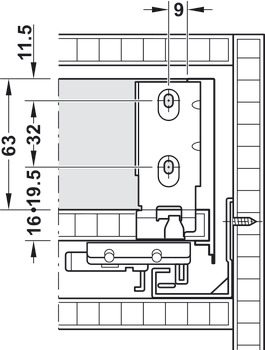Drawer Sides 89 mm High Häfele Matrix Box Slim A Length 450 mm white - view 3