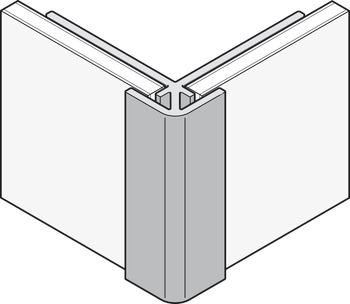 External Corner Profile for Alusplash™ Splashbacks 610 mm - Silver - view 4